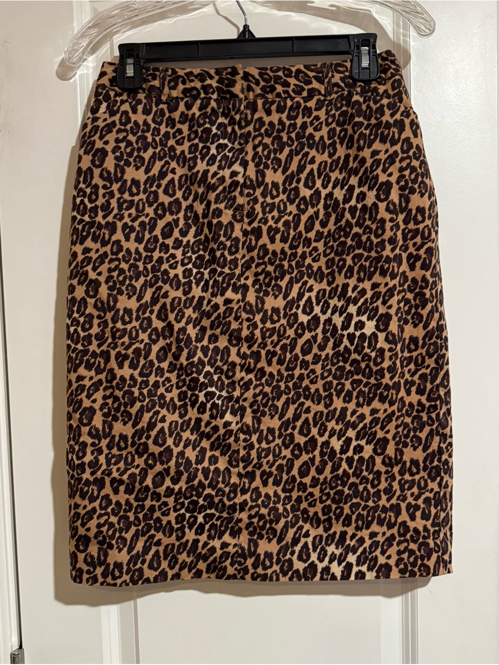 Leopard Print Pencil Skirt - Brown/Black